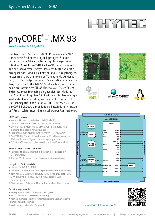 I.MX93 - phyBoard Segin Rapid DevKit